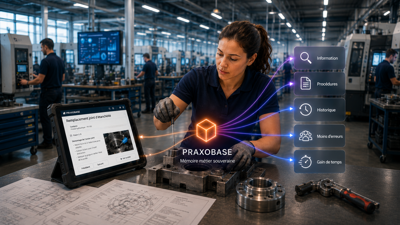 Visuel illustratif de cas d'usage Praxobase